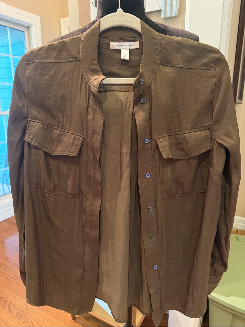 Banana Republic Olive Brown Utility Field Shirt Jacket